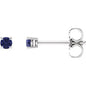 14K White 2.5 mm Natural Tanzanite Earrings Ethereal Legacy Boutiques