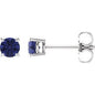 14K White 4 mm Natural Tanzanite Earrings Ethereal Legacy Boutiques