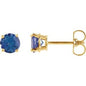 14K Yellow 4 mm Natural London Blue Topaz Earrings Ethereal Legacy Boutiques