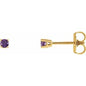 14K Yellow 2.5 mm Natural Amethyst Earrings Ethereal Legacy Boutiques