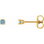 14K Yellow 2.5 mm Natural Aquamarine Earrings Ethereal Legacy Boutiques