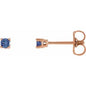 14K Rose 2.5 mm Natural Tanzanite Earrings Ethereal Legacy Boutiques