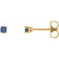 14K Yellow 2.5 mm Natural Tanzanite Earrings Ethereal Legacy Boutiques