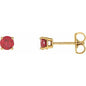 14K Yellow 4 mm Natural Ruby Earrings Ethereal Legacy Boutiques