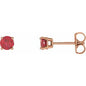 14K Rose 4 mm Natural Ruby Earrings Ethereal Legacy Boutiques