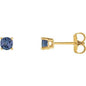 14K Yellow 4 mm Natural Tanzanite Earrings Ethereal Legacy Boutiques