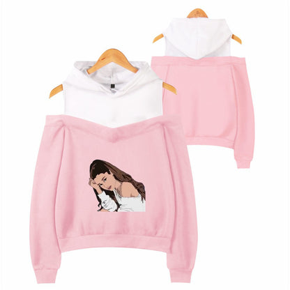 Off-shoulder hooded sweatshirt See size chart under “more details” The Fashion Celestial