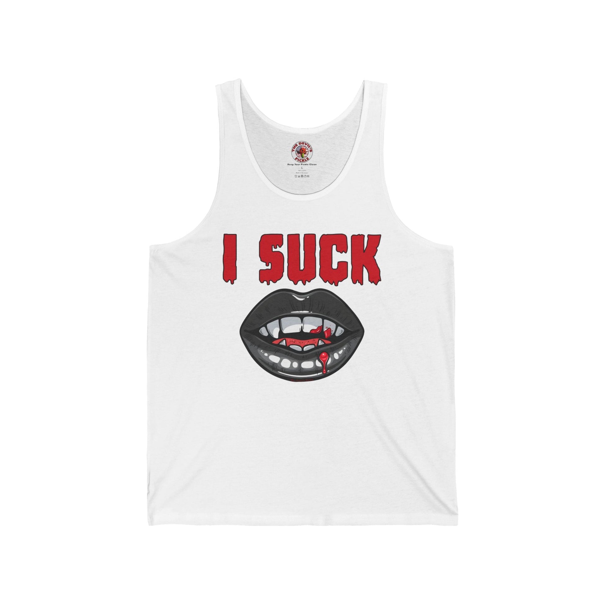 I Suck Tank Top The Devil's Pickle