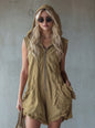 Women's Retro Hooded Zip-Up Sleeveless Cropped Jumpsuit FitiqueFit