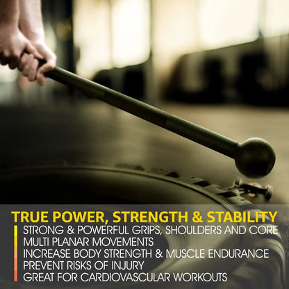 Elevate Your Strength Training with the Versatile 15lb Steel Mace Bell - Perfect for Full Body Workouts, Grip and Shoulder Enhancements