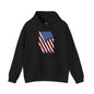 Distressed American Flag Hooded Sweatshirt The Devil's Pickle