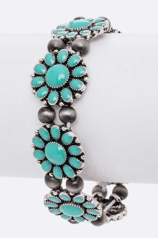Flower Enamel Western Stretch Bracelet Shop Style & More | Fresh Looks, Everyday Deals & Free Shipping