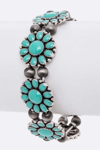 Flower Enamel Western Stretch Bracelet Shop Style & More | Fresh Looks, Everyday Deals & Free Shipping