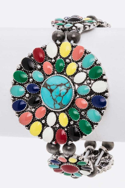 Flower Enamel Western Stretch Bracelet Shop Style & More | Fresh Looks, Everyday Deals & Free Shipping