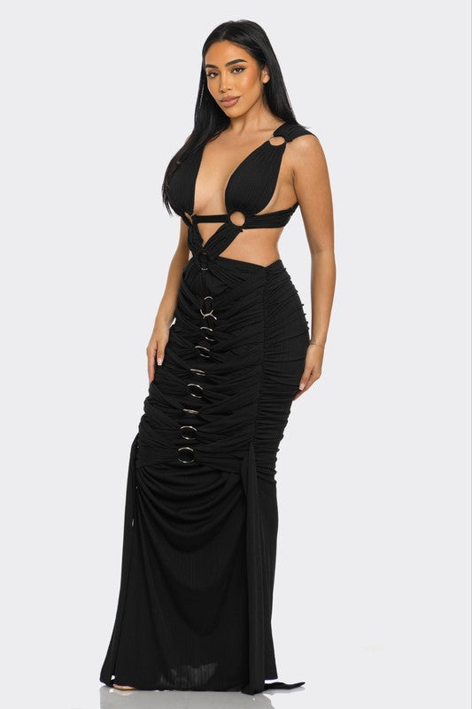 Sahara Mystique Pleated Gown See size chart under “more details” The Fashion Celestial