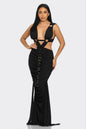 Sahara Mystique Pleated Gown See size chart under “more details” The Fashion Celestial