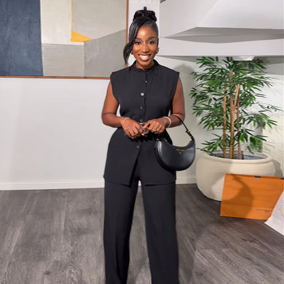 Women's Fashion Tops Wide-leg Trousers Suit See size chart under “more details” The Fashion Celestial