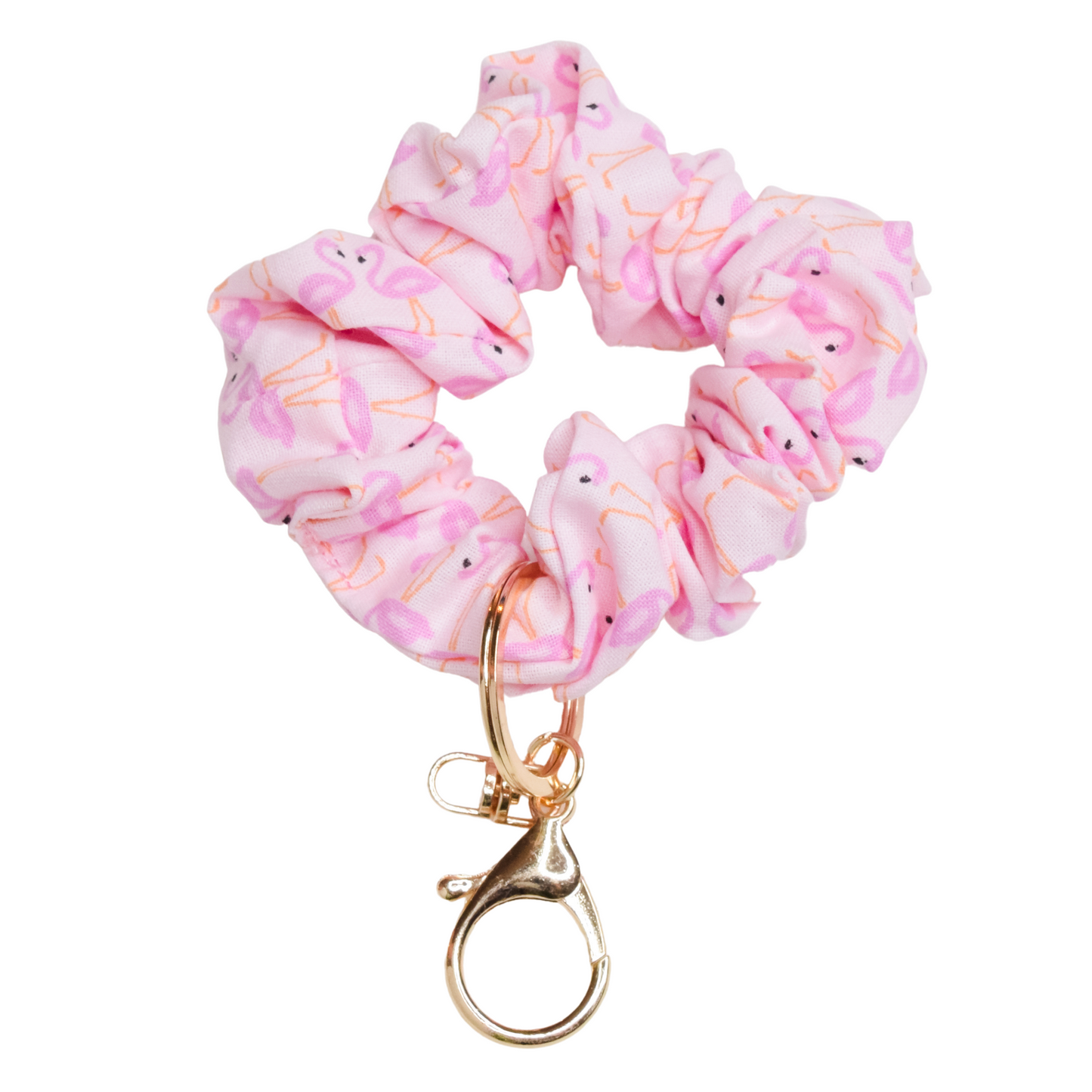 Flamingo Scrunchie Key Chain Emily Anne Designs LLC