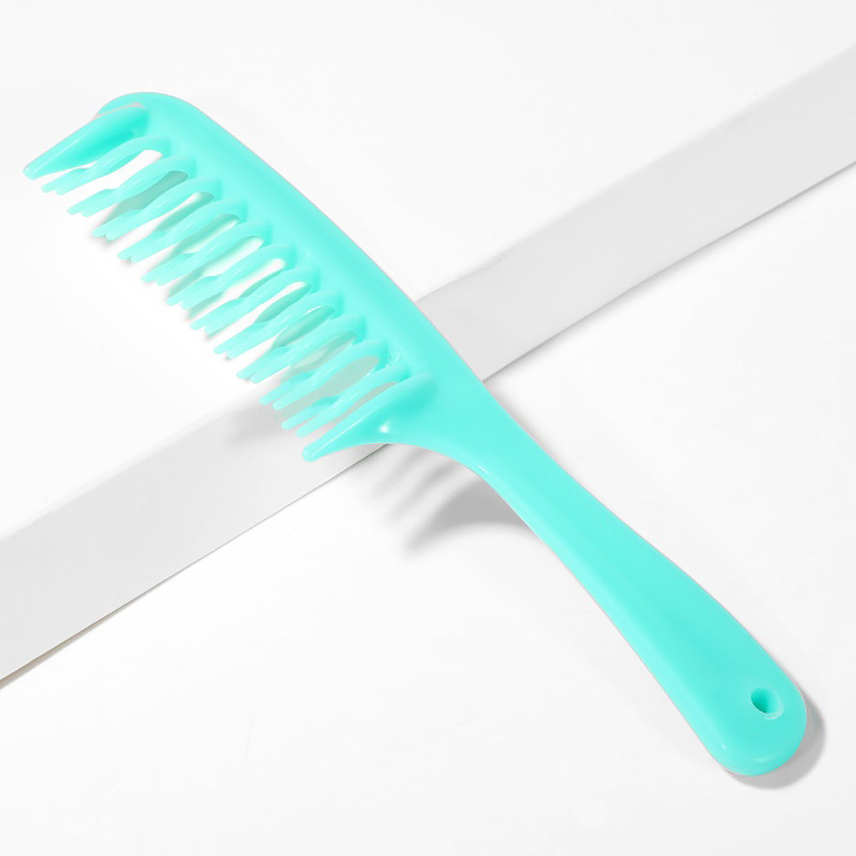 1pc Double Row Wide Tooth Detangler Hair Comb Shampoo Comb With Handle For Long Curly Wet Or Dry Hair NovaCart