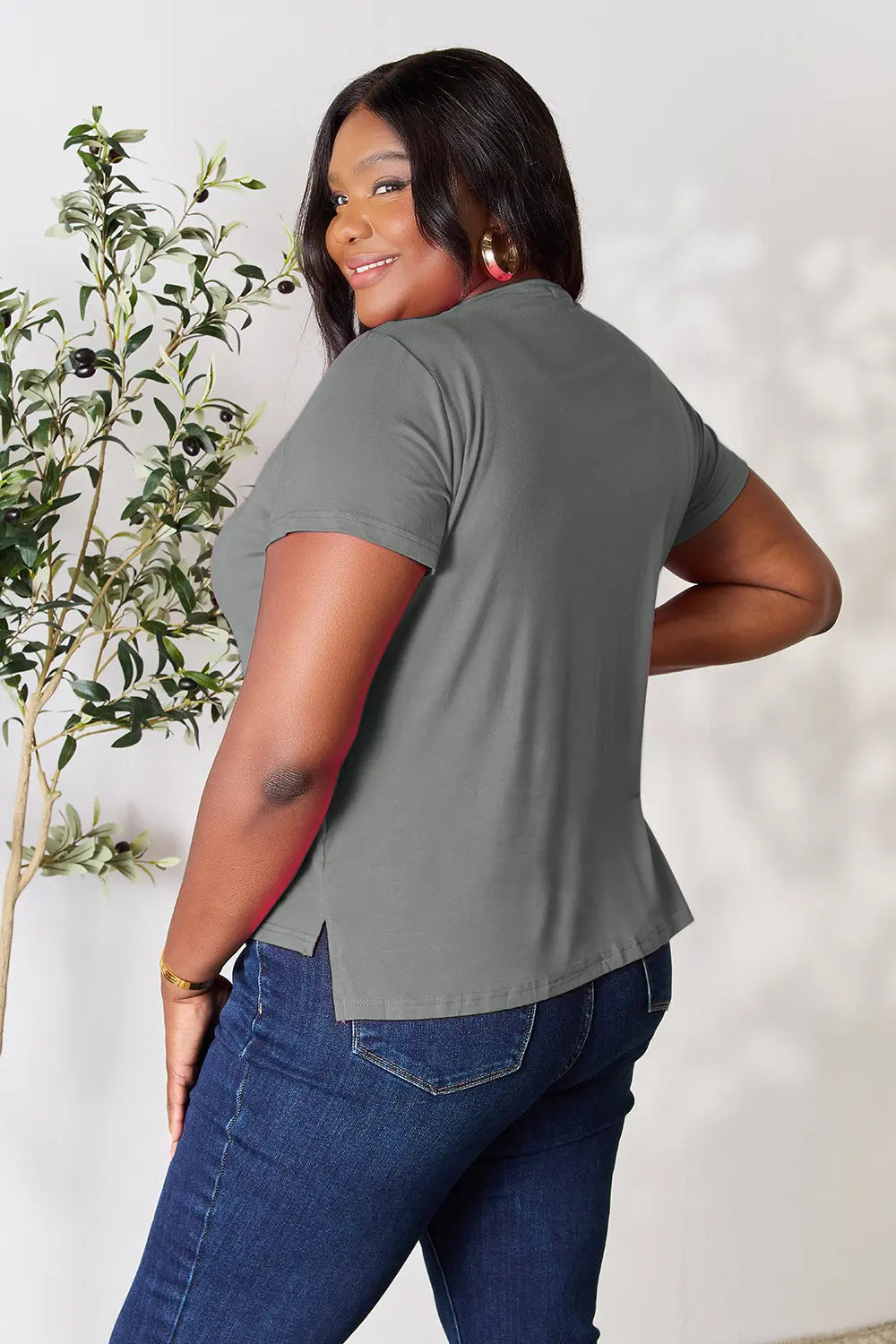 Basic Bae Full Size Round Neck Short Sleeve T-Shirt West2East Surf