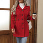 Women’s Elegant Woolen Coat – Medium-Length Lapel Slim Fit Winter Coat FitiqueFit