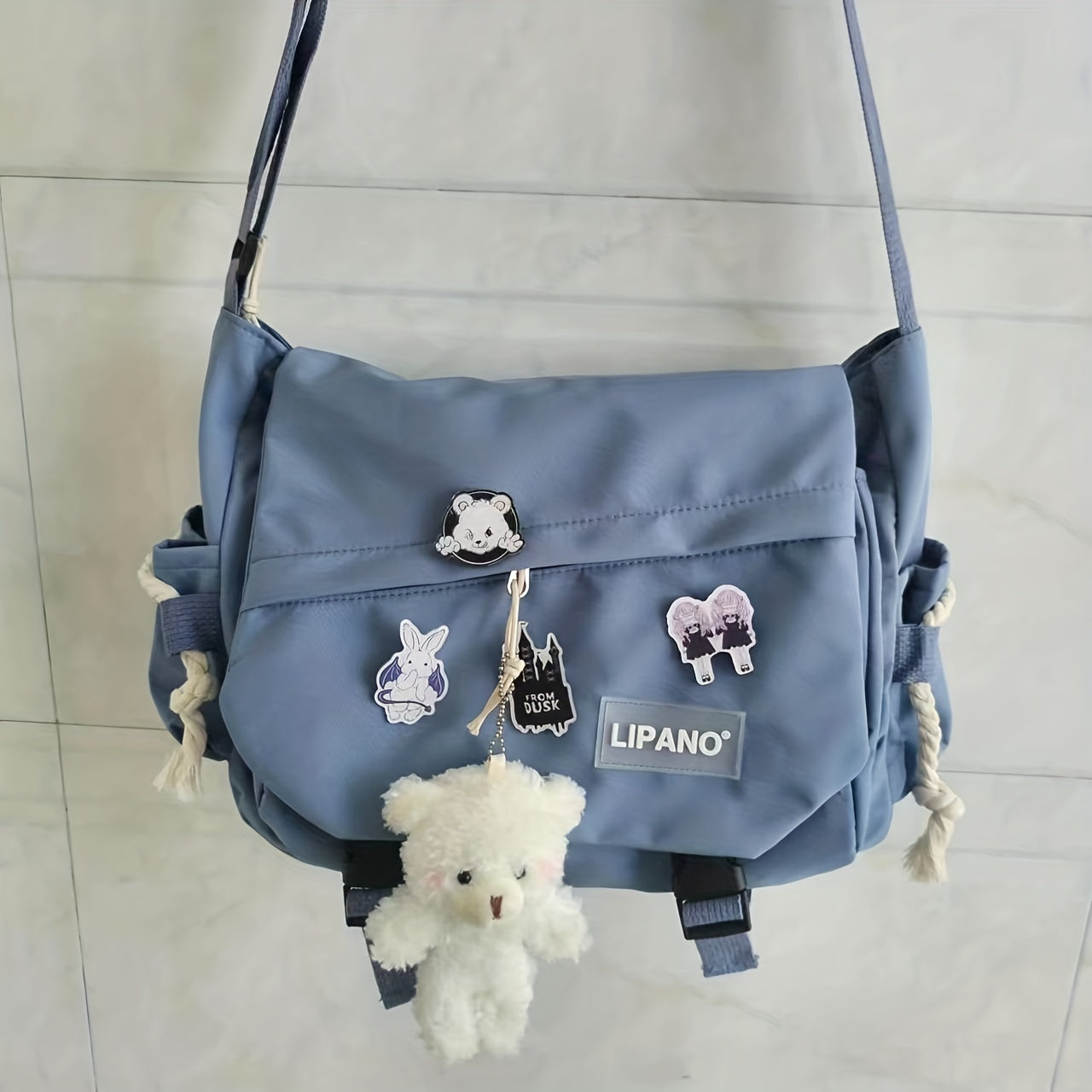 1pc Nylon Handbag Shoulder Bag Large Capacity Messenger Bag, Men's Messenger Bag Student School Bag NovaCart