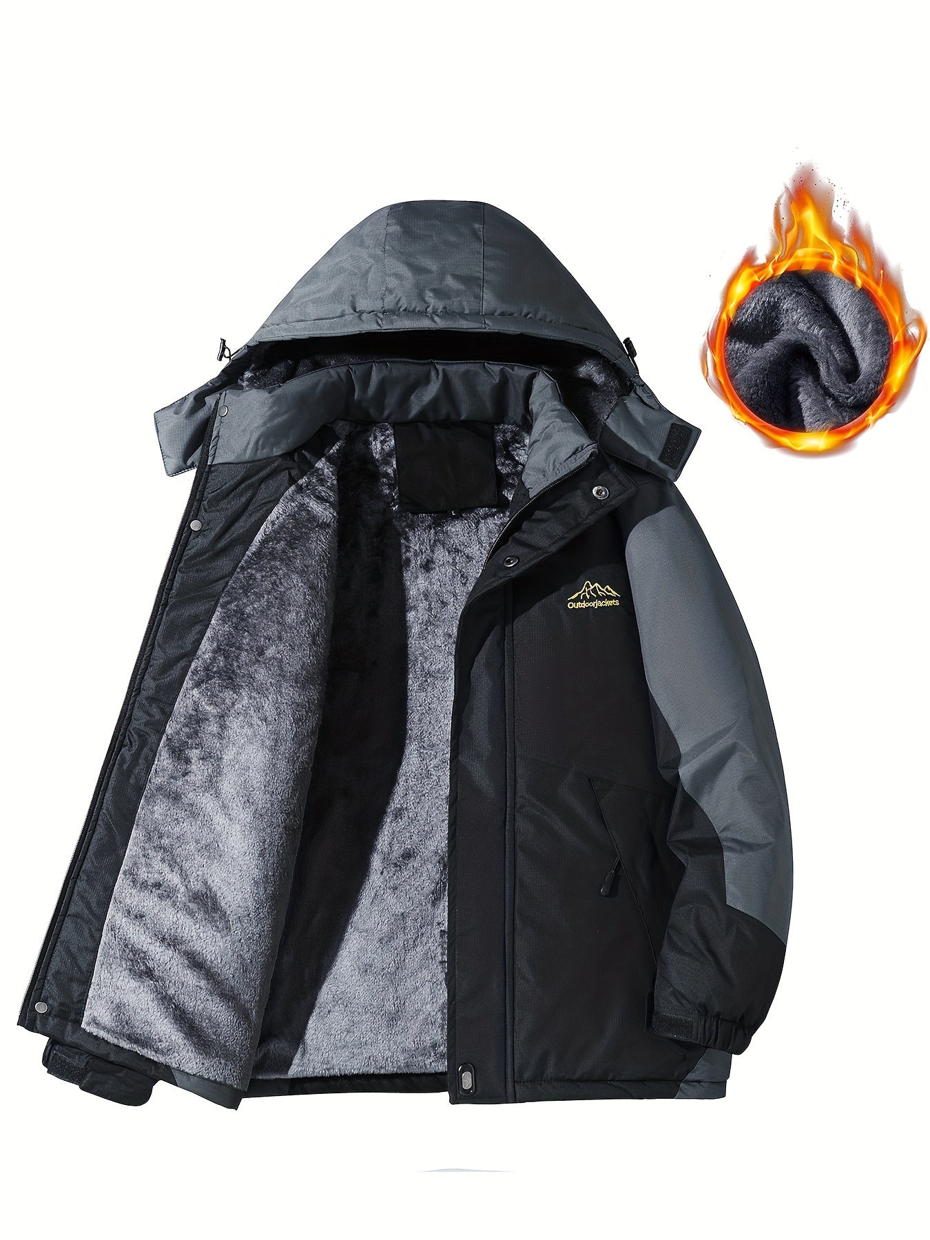 Men'S Outdoor Storm Jacket | Warm, Breathable, Thick Pile, Stand Collar, Regular Fit, Blue Color, Casual Style, Zipper Detail, Suitable for Spring, Autumn, Winter NovaCart