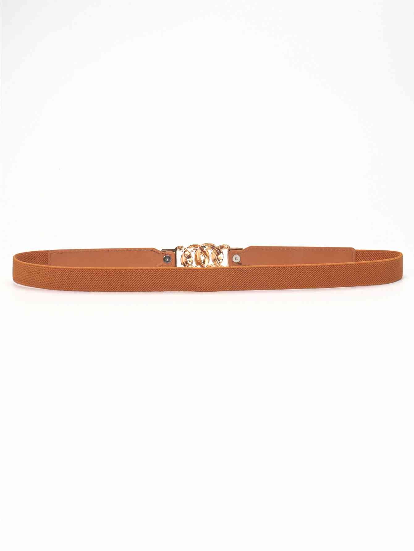 ElegantStyle Zinc Alloy Buckle Elastic PU Belt – Versatile and Stylish Accessory See size chart under “more details” The Fashion Celestial