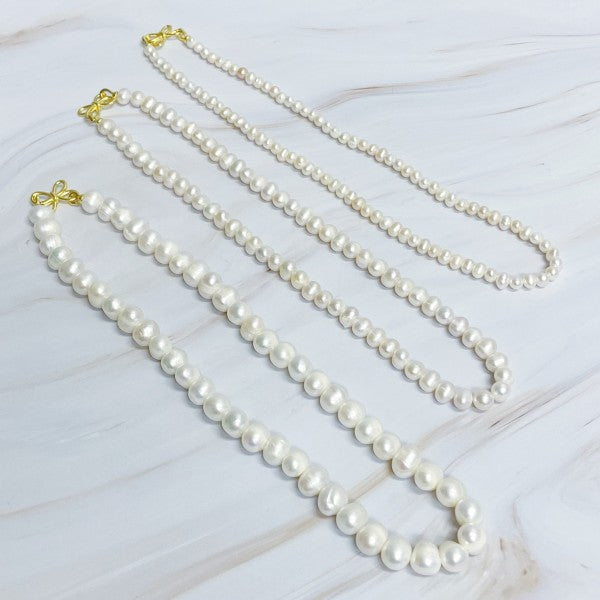 Clover Clasp Genuine Pearl Necklace Shop Style & More | Fresh Looks, Everyday Deals & Free Shipping