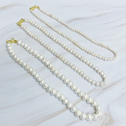 Clover Clasp Genuine Pearl Necklace Shop Style & More | Fresh Looks, Everyday Deals & Free Shipping
