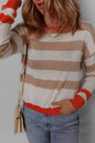 Stripe Colorblock Crewneck Drop Shoulder Sweater Shop Style & More | Fresh Looks, Everyday Deals & Free Shipping