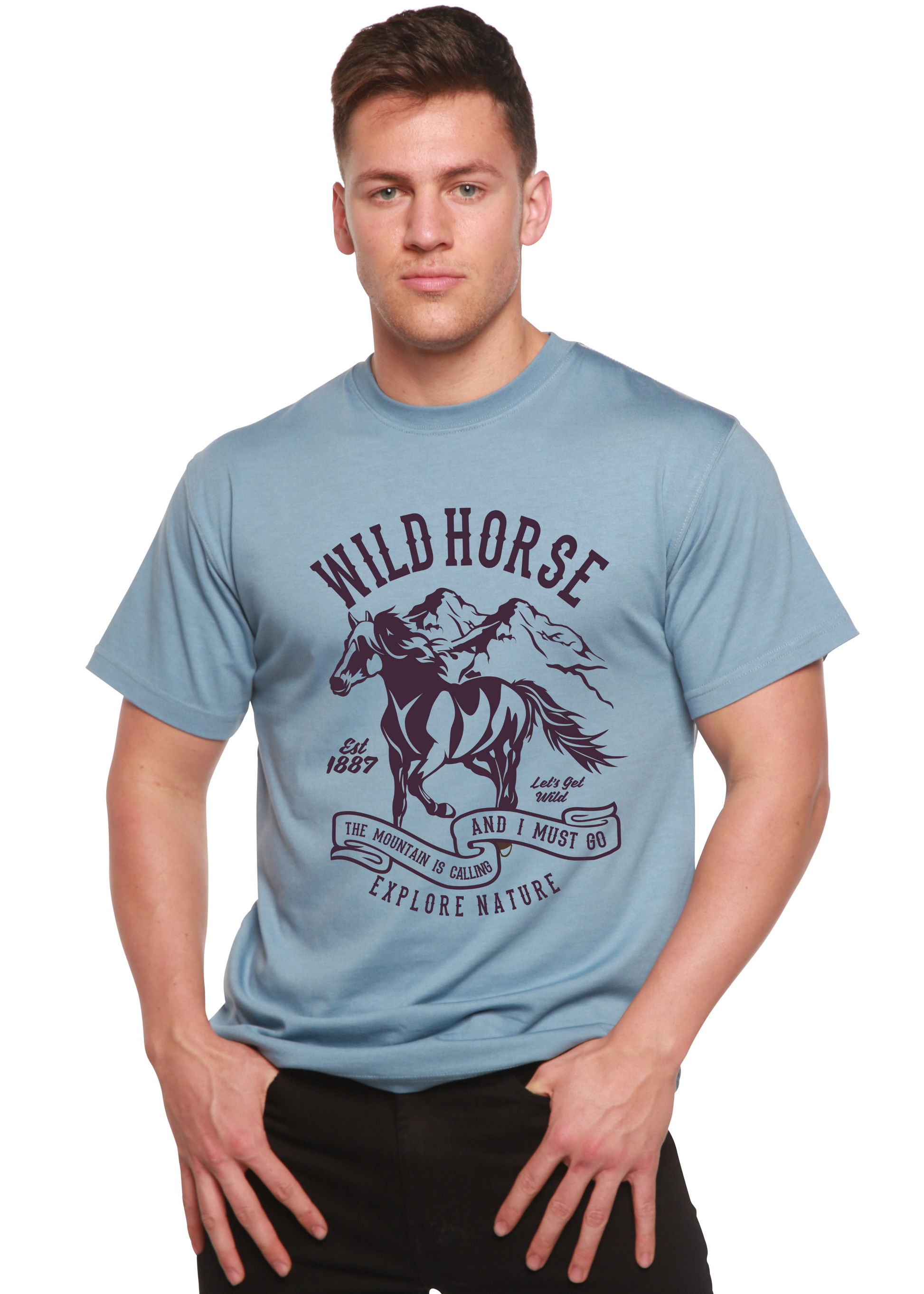 Wild Horse Spun Bamboo® Men's Bamboo Viscose/Organic Cotton Short Sleeve Graphic T-Shirt Spun Bamboo