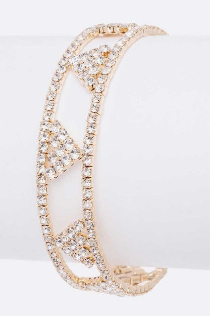 Geo Designed Rhinestone Open Cuff Shop Style & More | Fresh Looks, Everyday Deals & Free Shipping