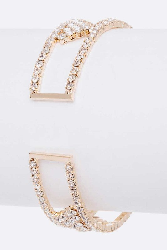 Geo Designed Rhinestone Open Cuff Shop Style & More | Fresh Looks, Everyday Deals & Free Shipping