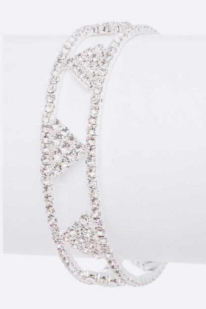 Geo Designed Rhinestone Open Cuff Shop Style & More | Fresh Looks, Everyday Deals & Free Shipping