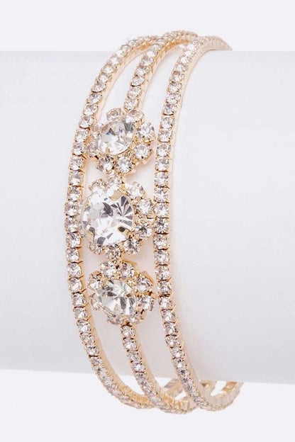Rhinestone Flower Cuff Bracelet Shop Style & More | Fresh Looks, Everyday Deals & Free Shipping