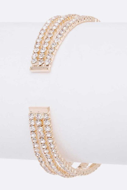 Rhinestone Flower Cuff Bracelet Shop Style & More | Fresh Looks, Everyday Deals & Free Shipping