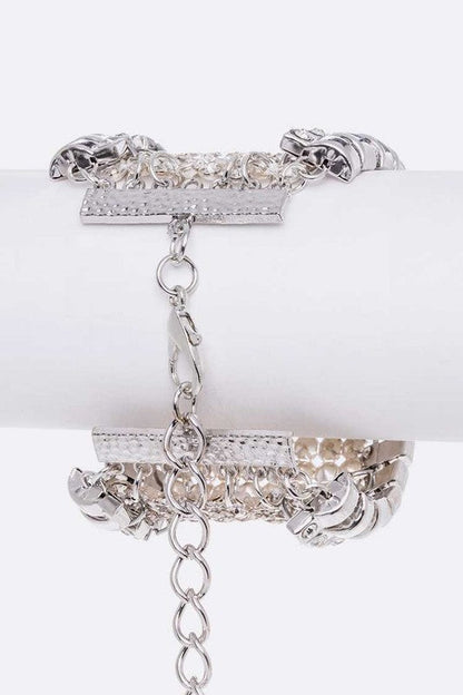 Mix Chain Mesh Rhinestone Statement Bracelet Shop Style & More | Fresh Looks, Everyday Deals & Free Shipping