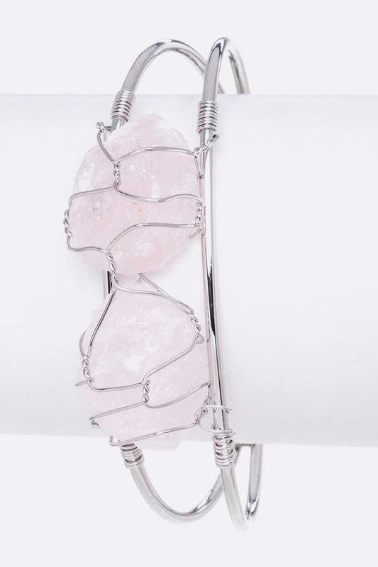 Rock Crystal Wired Adjustable Bangle Shop Style & More | Fresh Looks, Everyday Deals & Free Shipping