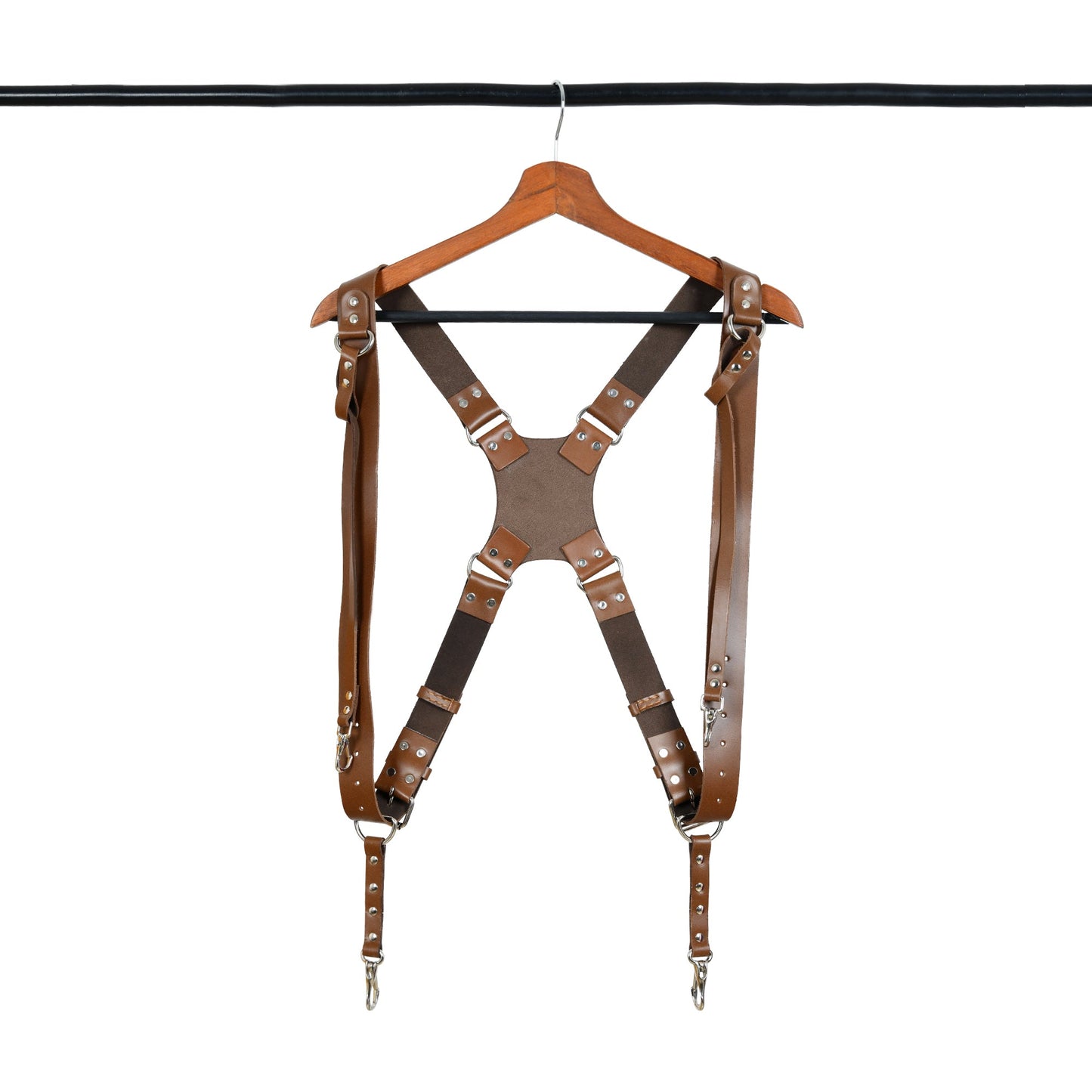 Double Camera Strap Harness- Brown Classy Leather Bags