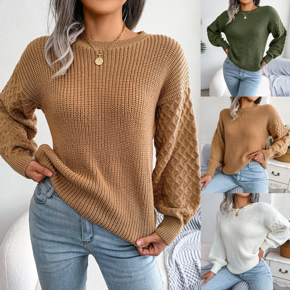 Women’s lantern sleeve knit sweater FitiqueFit