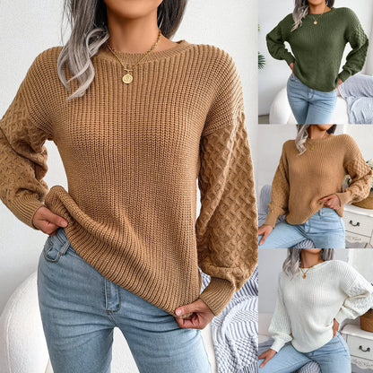 Women’s lantern sleeve knit sweater FitiqueFit