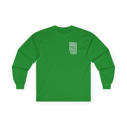 American Flag QR Code Long Sleeve Tee The Devil's Pickle