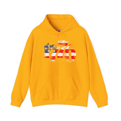 1776 American Flag Hooded Sweatshirt The Devil's Pickle