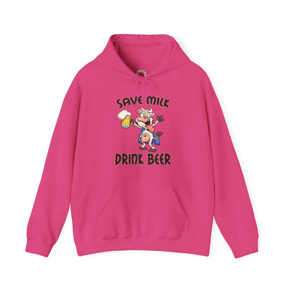 Save Milk Drink Beer Hooded Sweatshirt The Devil's Pickle