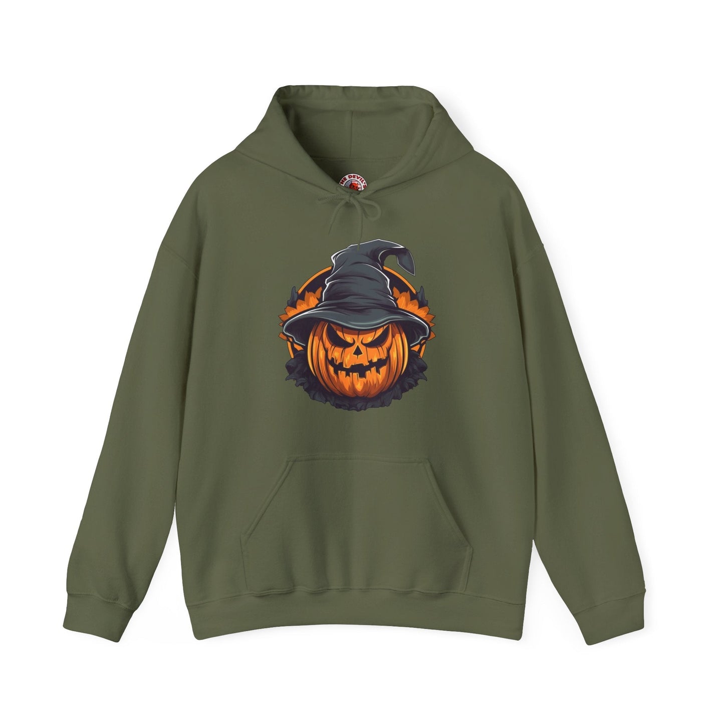 Scary Witch Pumpkin Halloween Hooded Sweatshirt The Devil's Pickle