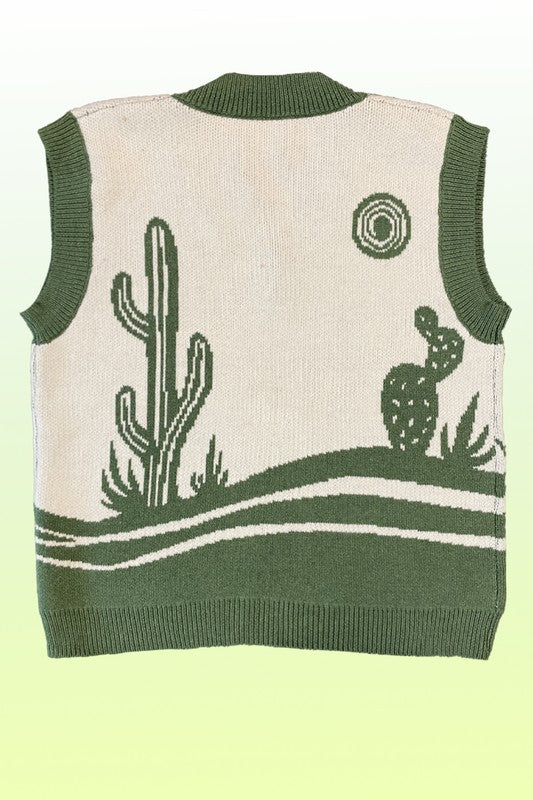 Desert landscape cactus sweater vest Shop Style & More | Fresh Looks, Everyday Deals & Free Shipping