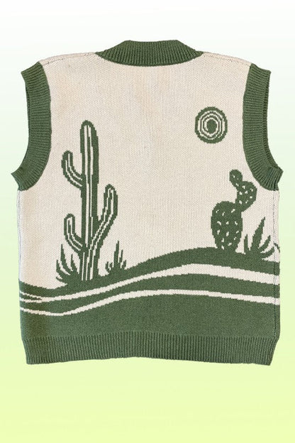 Desert landscape cactus sweater vest Shop Style & More | Fresh Looks, Everyday Deals & Free Shipping