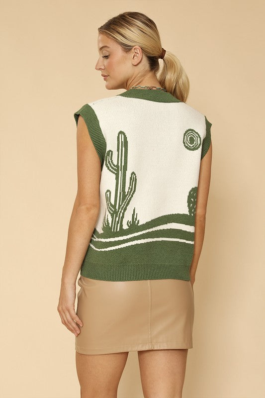 Desert landscape cactus sweater vest Shop Style & More | Fresh Looks, Everyday Deals & Free Shipping