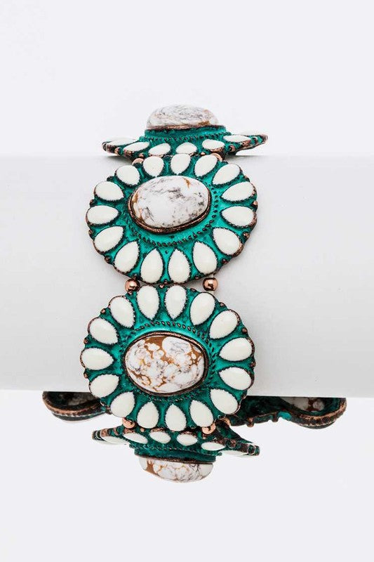 Genuine Stone Statement Stretch Bracelet Shop Style & More | Fresh Looks, Everyday Deals & Free Shipping